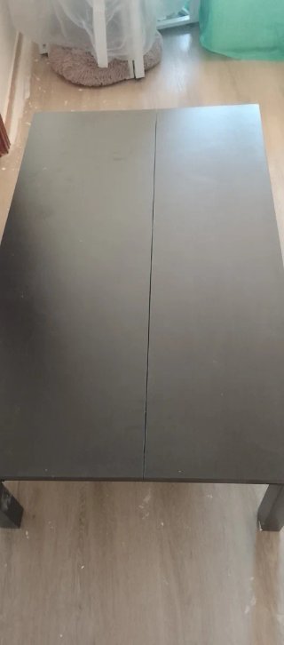 Mesa abatible marrón madera