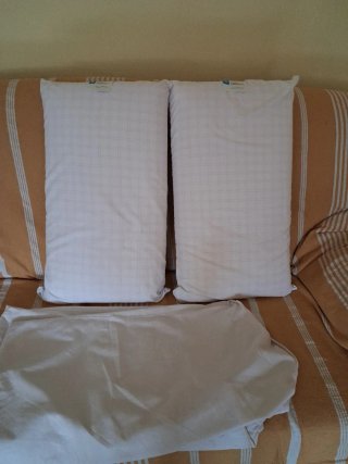2 Cuscini Matrimoniali Bianchi in Viscolatex