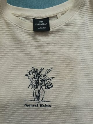 Camiseta Pull&Bear Natural Habits Beige