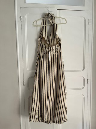 Vestido Midi Zara Rayas Talla M Nuevo