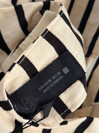 Vestido Midi Zara Rayas Talla M Nuevo