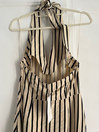 Vestido Midi Zara Rayas Talla M Nuevo