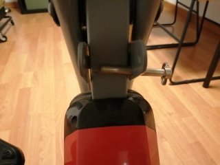 Bicicleta Estática Roja y Negra