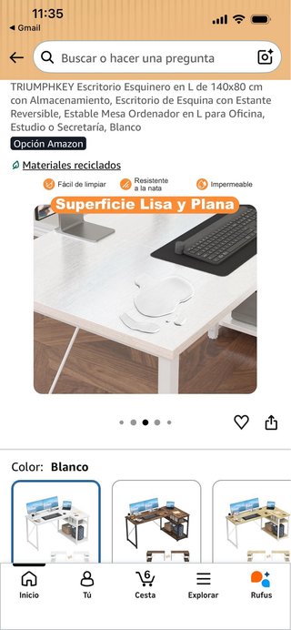 Escritorio Esquinero Blanco TRIUMPHKEY