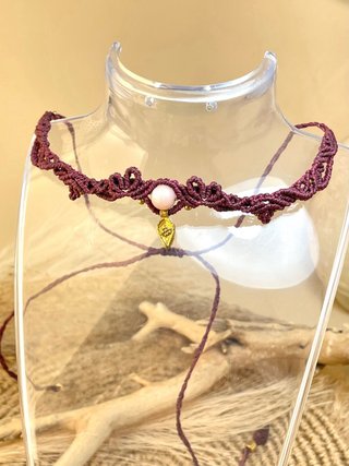 Collana macramè - Color vino