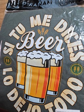 Camiseta PIRANAM Cerveza Talla L. "Si tu me dices"