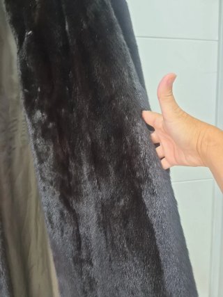 Abrigo de pelo negro original