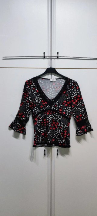 Top donna fantasia floreale taglia M
