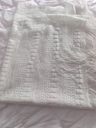 Caftán Pareo Blanco Flecos