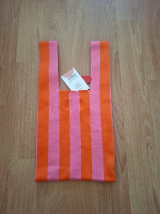 Bolso de rayas Coosy naranja y rosa