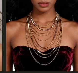 Collar con colgante de amonita plateado