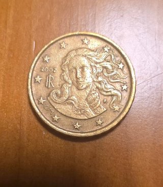Moneda 10 céntimos 2002 Italia