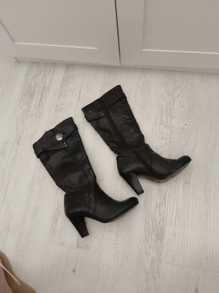 Botas de piel Fosco negras