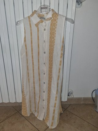 Vestito donna bianco e giallo