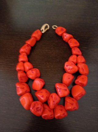 Collar Bimba y Lola Piedras Rojas y Doradas