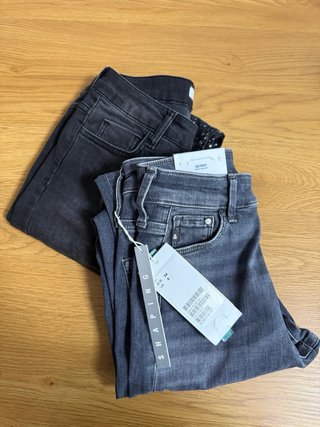 Calças Zara e H&M pretas e cinzentas Skinny