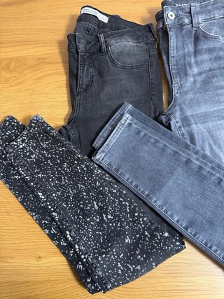 Calças Zara e H&M pretas e cinzentas Skinny