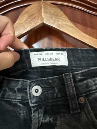 Vaqueros Pull&Bear Negro Talla 38
