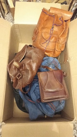 Mochilas y bolsos de cuero vintage