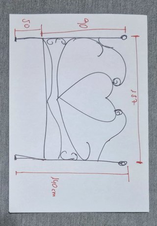 Cabecero forja cama 150cm