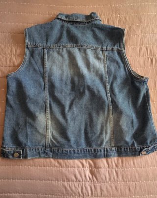 Chaleco Vaquero Mujer Perlas Talla XXL. Nuevo.