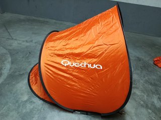 Parasol playa Quechua 2 Seconds naranja