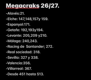 Cromos Panini Megacracks 26/27.