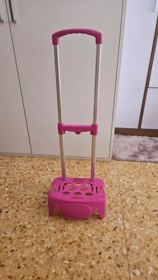 Carrito para mochila escolar rosa