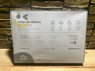 Juego Sábanas Minicuna Interbaby Algodón 50x80