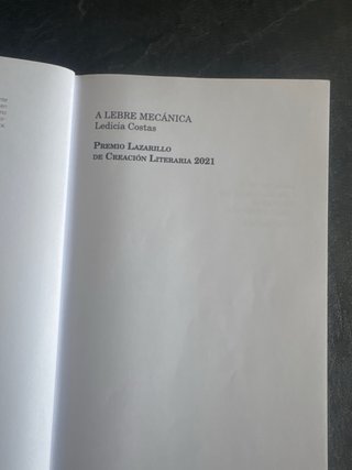 A lebre mecánica 9788411101493 Ledicia Costas