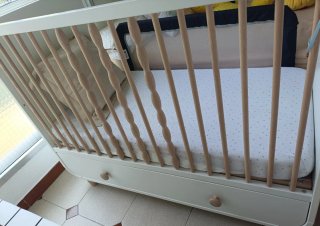 Cuna blanca 60x120 con cajón