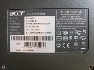 2 x Monitores Acer VGA Negros