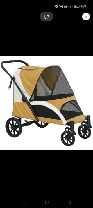 Carrito Pawhut perros hasta 30kg plegable