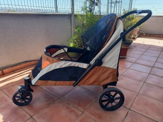 Carrito Pawhut perros hasta 30kg plegable