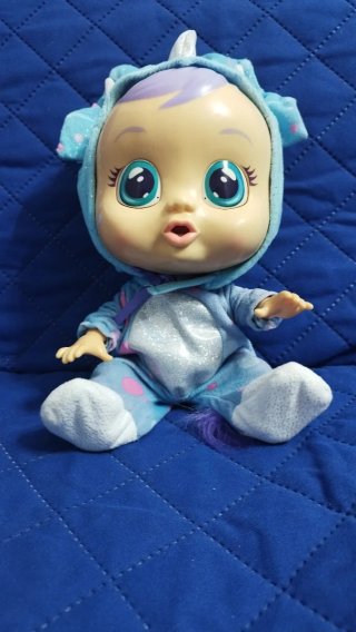 Muñeca Bebé Llorón Pijama Azul