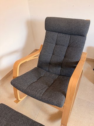 Mecedora Ikea Poäng con reposapiés