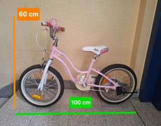 Bicicleta infantil Stiding rosa 16 pulgadas