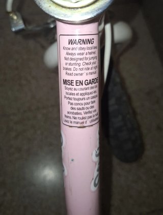 Bicicleta infantil Stiding rosa 16 pulgadas