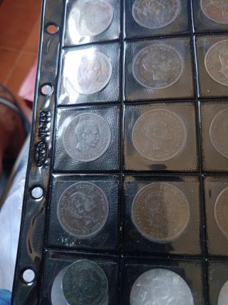 Monedas Alfonso XII y XIII Cobre 5, 10 Céntimos