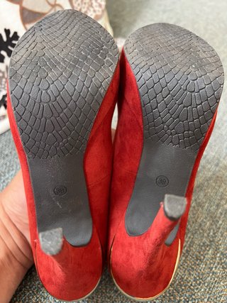 Scarpe Bata rosse con plateau tg 39