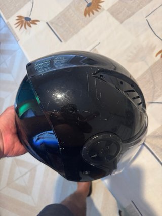Casco Moto LS2 Negro con Visera Transparente