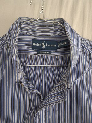 Camisa Ralph Lauren Rayas Azules y Blancas