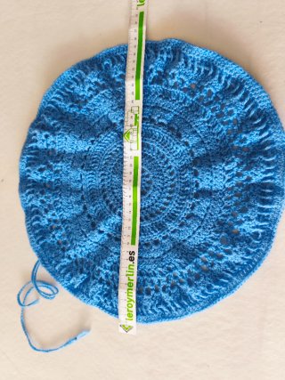 Neceser de crochet azul