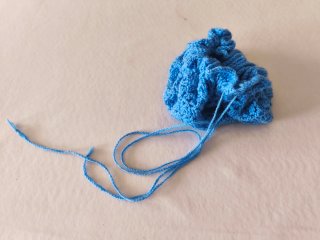 Neceser de crochet azul