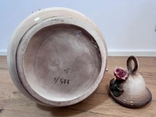 Jarra cerámica Capodimonte rosas