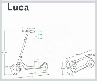 Patinete lionelo LUCA Urbano XXL hasta 100 kg