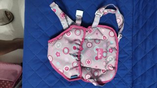 Silla gemelar y mochila porta bebé rosa