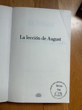 La lección de August