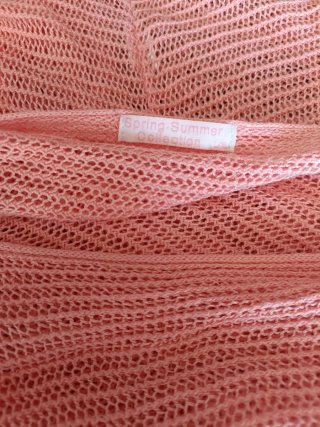 Blusón punto calado rosa salmón manga corta