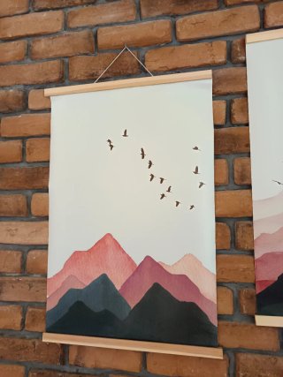 Cuadros decorativos de papel tipo lienzo y madera